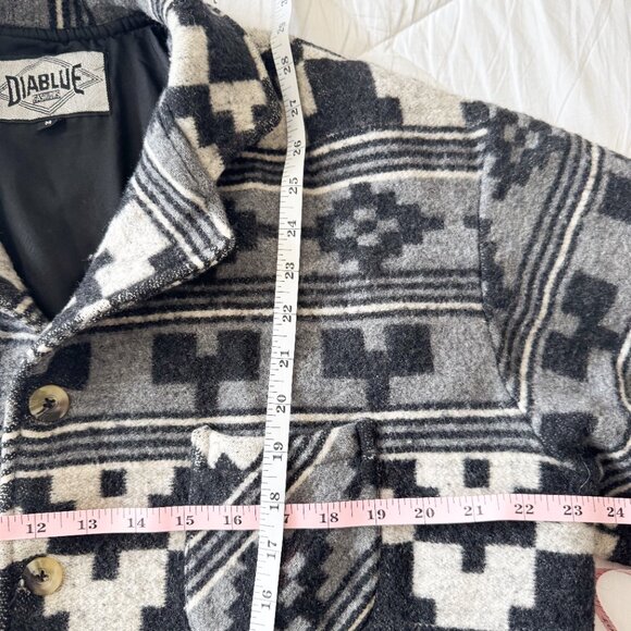 Vintage Navajo Aztec Wool Blend Jacket by DiaBlue Fashions – Size Medium - Picture 11 of 11